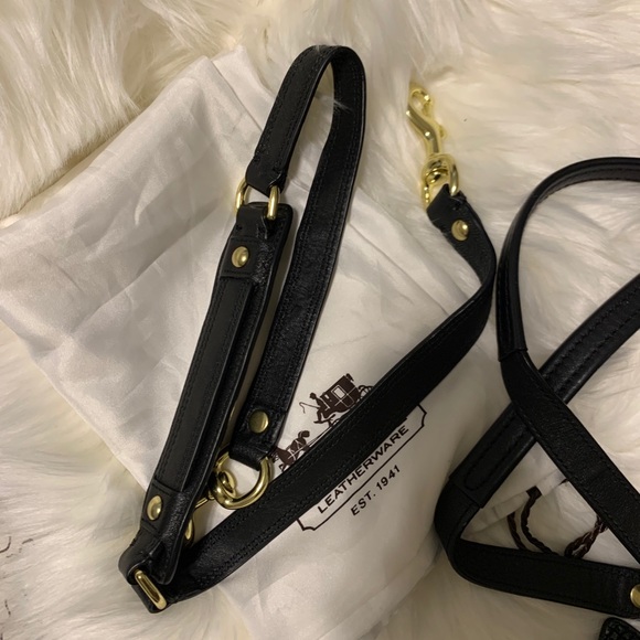 Coach Leather with Snake Print & Gold Accents Bag - Picture 11 of 14